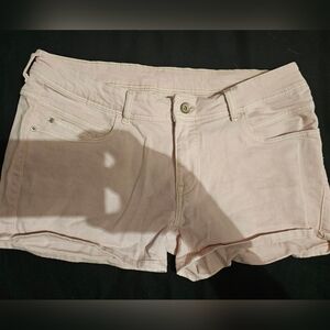 Zara brand light pink denim shorts